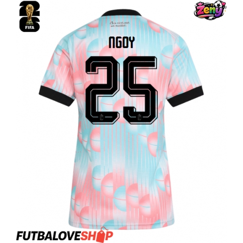 Dres Belgicko Nathan Ngoy #25 Preč pre Ženy MS 2026 Krátky Rukáv